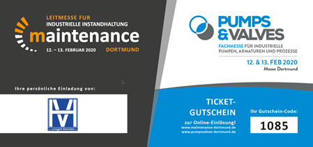 Eintrittskarte von vogel-hemer für die maintenance Dortmund 2020