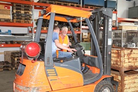 Teilnehmer bei der praktischen Prüfung